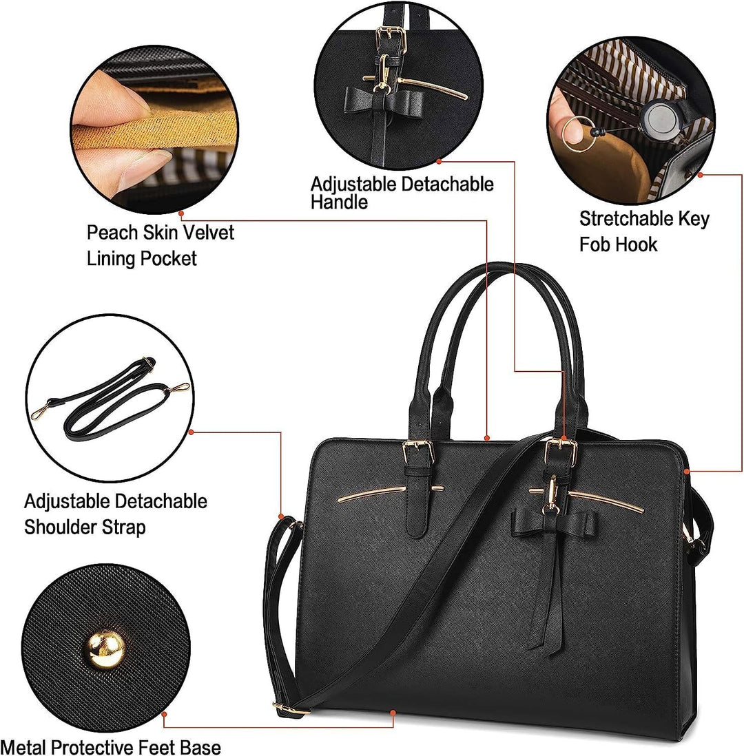 MATEIN Business Taschen Damen, Laptoptasche Elegant Aktentasche Arbeitstasche Büro Handtasche Leder