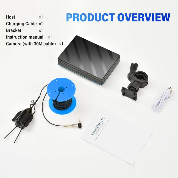 Unterwasserkamera Angeln Fischfinder mit IPS Display,Fish Finder 220° Weitwinkel Infrarot Nachtsicht