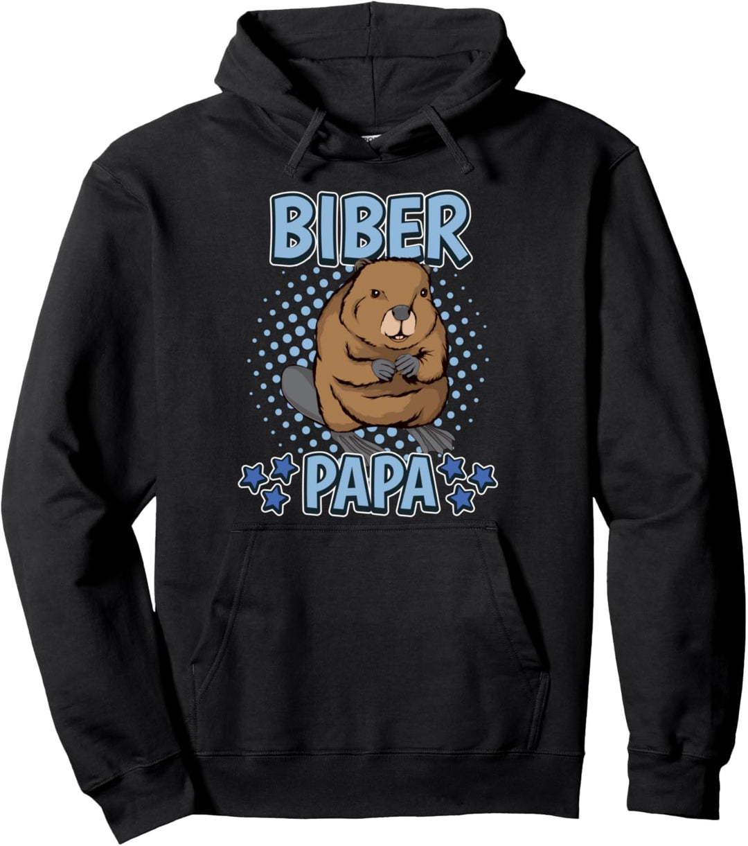 Herren Biber Papa Vater Vatertag Biber Pullover Hoodie