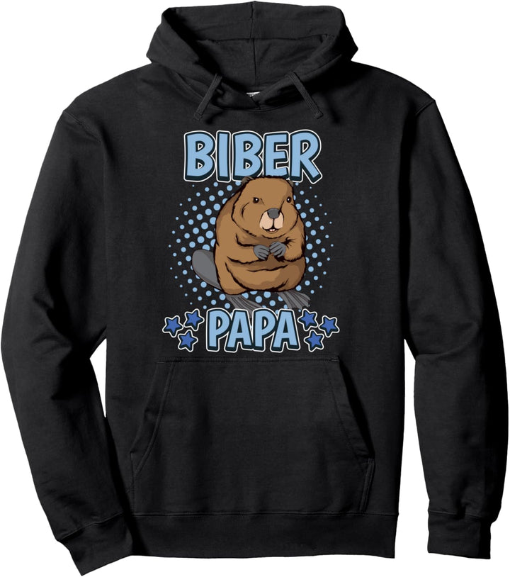 Herren Biber Papa Vater Vatertag Biber Pullover Hoodie