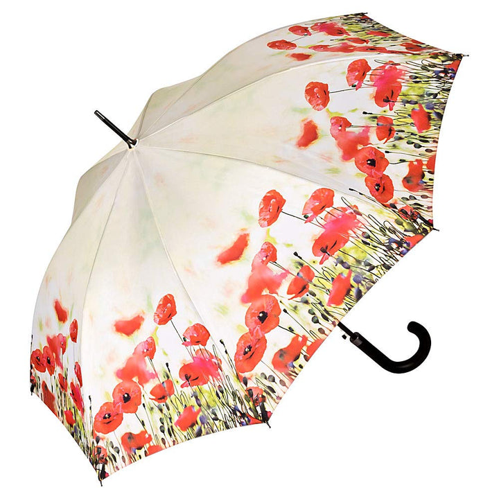 VON LILIENFELD Regenschirm Mohnblumen Auf-Automatik Damen Floral Stabil
