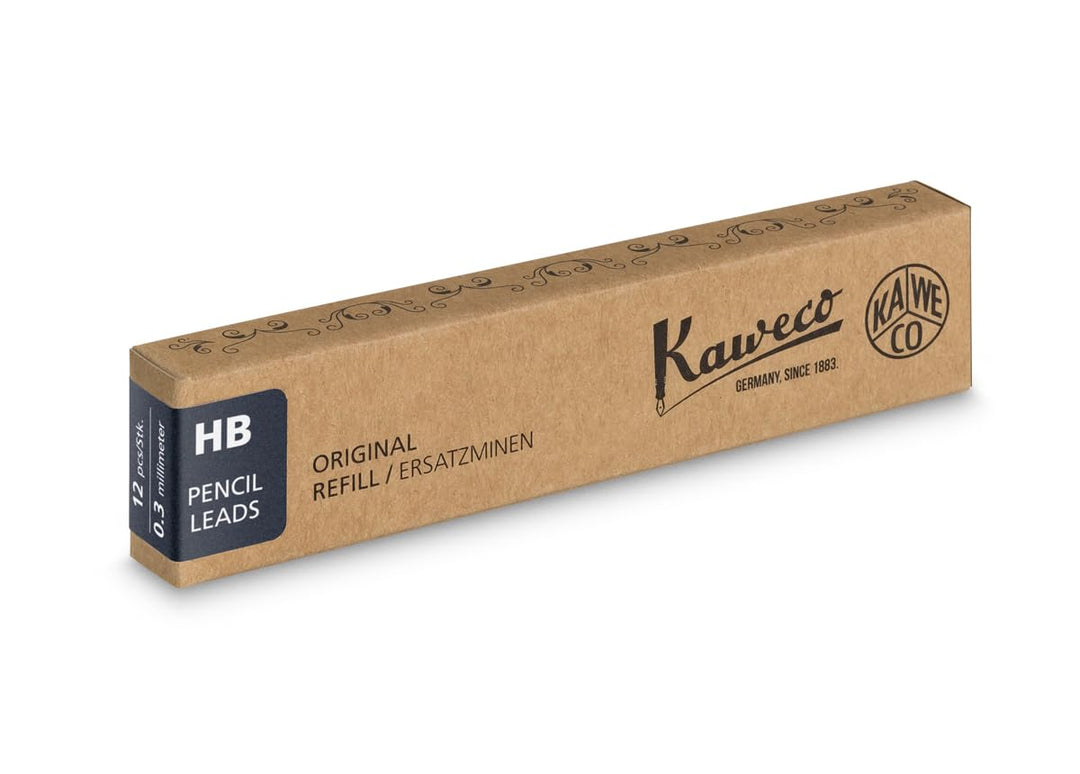 Kaweco Graphitminen 0.3 mm Schwarz HB 12 Stück I Ersatz-Bleistiftminen für Druckbleistift oder Drehb