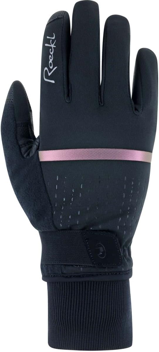 Roeckl Watou Damen Winter Fahrrad Handschuhe lang schwarz/pink 2023 Schwarz 6.5, Schwarz 6.5