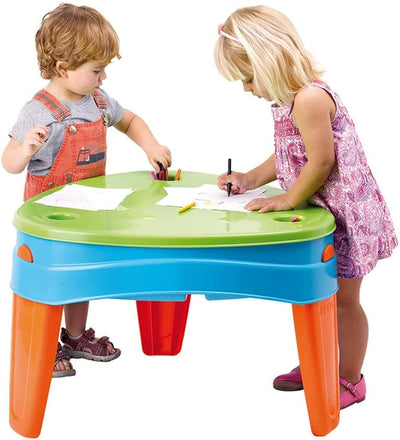 FEBER- Spielinsel Tisch, Spieltisch mit Abdeckung und Zubehör, Famosa (800010238)