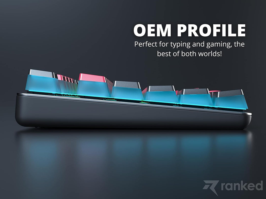 Ranked Pudding PBT-Tastenkappen | 112 Double Shot Transluzent ANSI US- und ISO-Layout | OEM-Profil f