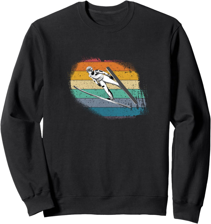 Retro Skispringer skispringen Ski Springen telemark Sweatshirt