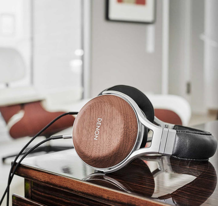 Denon AH-D7200 Premium Over Ear Kopfhörer mit Ohrschalen aus Walnussholz, HiFi-Kopfhörer, Hi-Res Aud