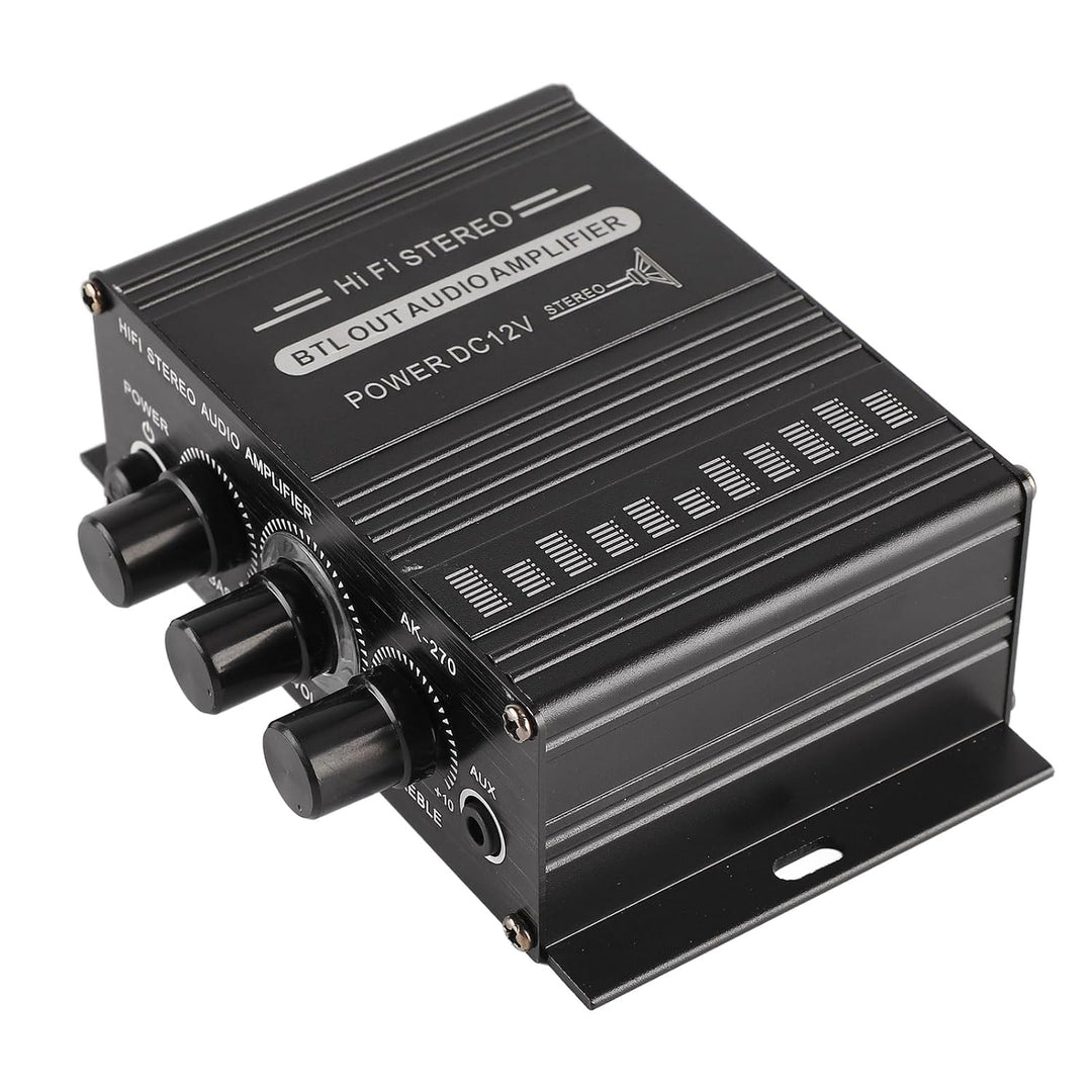 Stereo-Verstärker 12 V, Auto-Stereo-Audio-Verstärker, Auto-Audio-Subwoofer-Verstärker, Tragbarer Min
