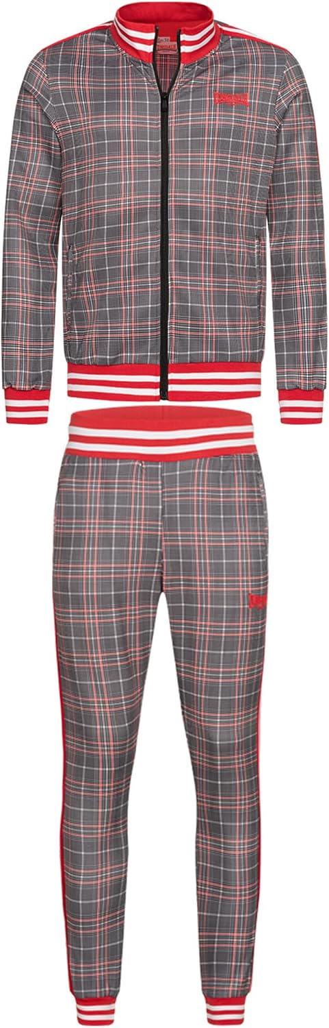 Lonsdale Herren Glatrigill Trainingsanzug XXL blanco, Schwarz, rojo, XXL blanco, Schwarz, rojo