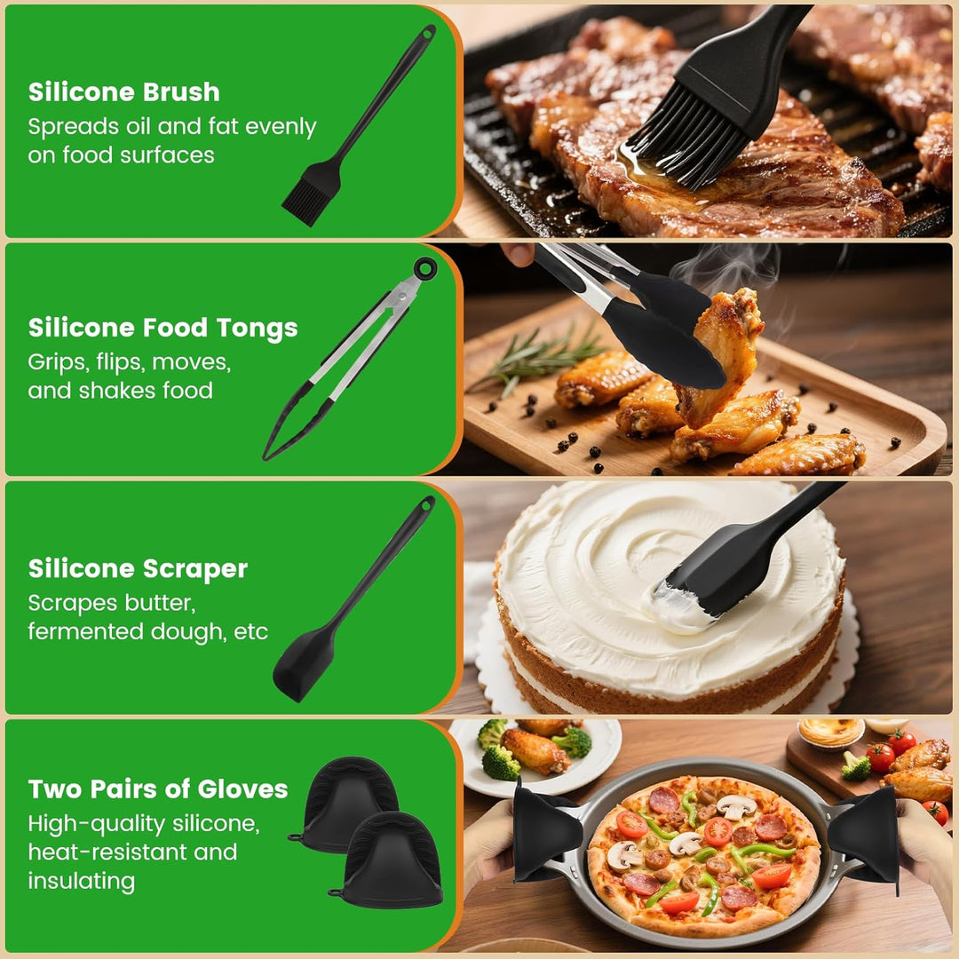 Silikonform Heissluftfritteuse Zubehör für Ninja Double Stack XL 9.5L Air Fryer SL400EU SL400EUCP, 2