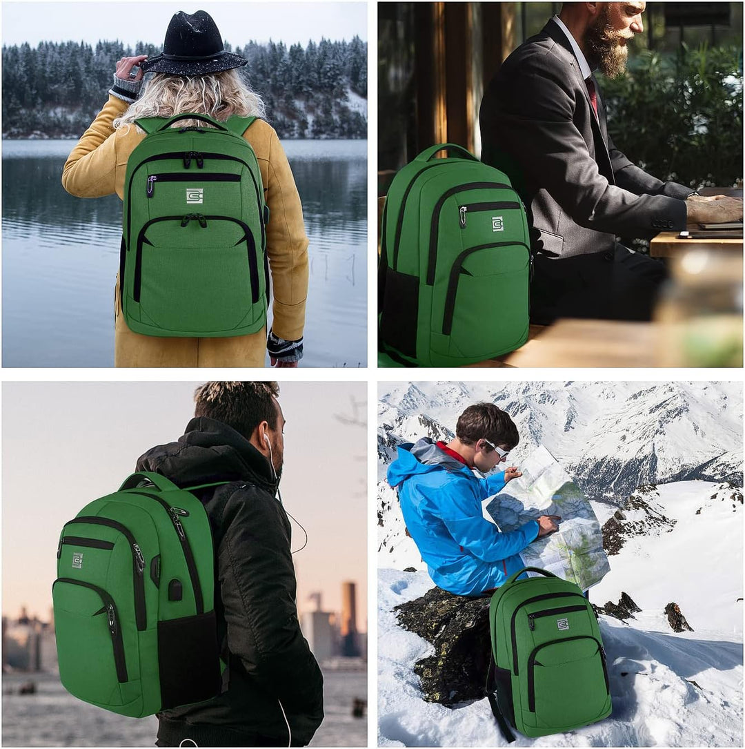 marcello Laptop Rucksäcke mit USB-Ladeanschluss Herren Damen für Arbeit Schule Uni Schulrucksack für