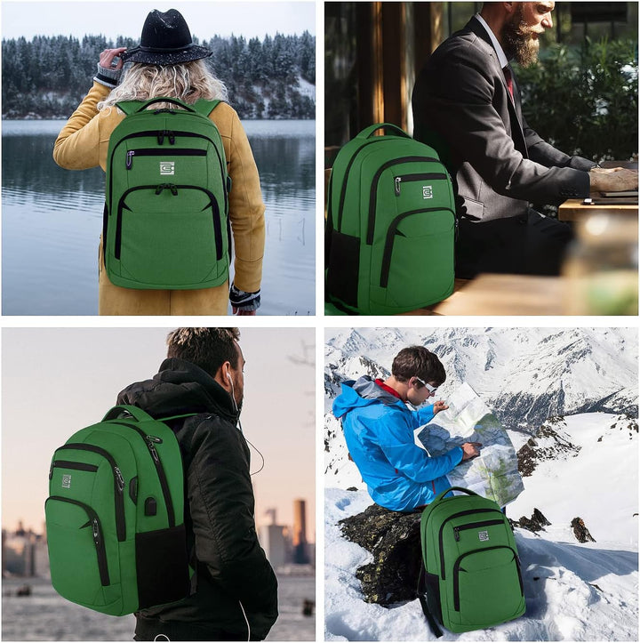 marcello Laptop Rucksäcke mit USB-Ladeanschluss Herren Damen für Arbeit Schule Uni Schulrucksack für