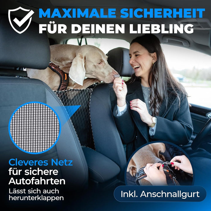 Hundedecke Auto Rückbank Fester Boden [Wasserdicht &amp; Kratzfest] Autoschondecke Hund mit Harter Unter