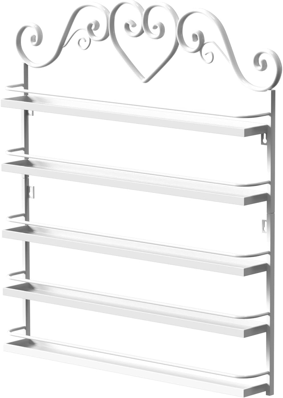Meisax 5 Ebenen Metall Nagellack Ständer Kosmetik Organizer 5 Ablagen Wandregal Lippenstiftständer A