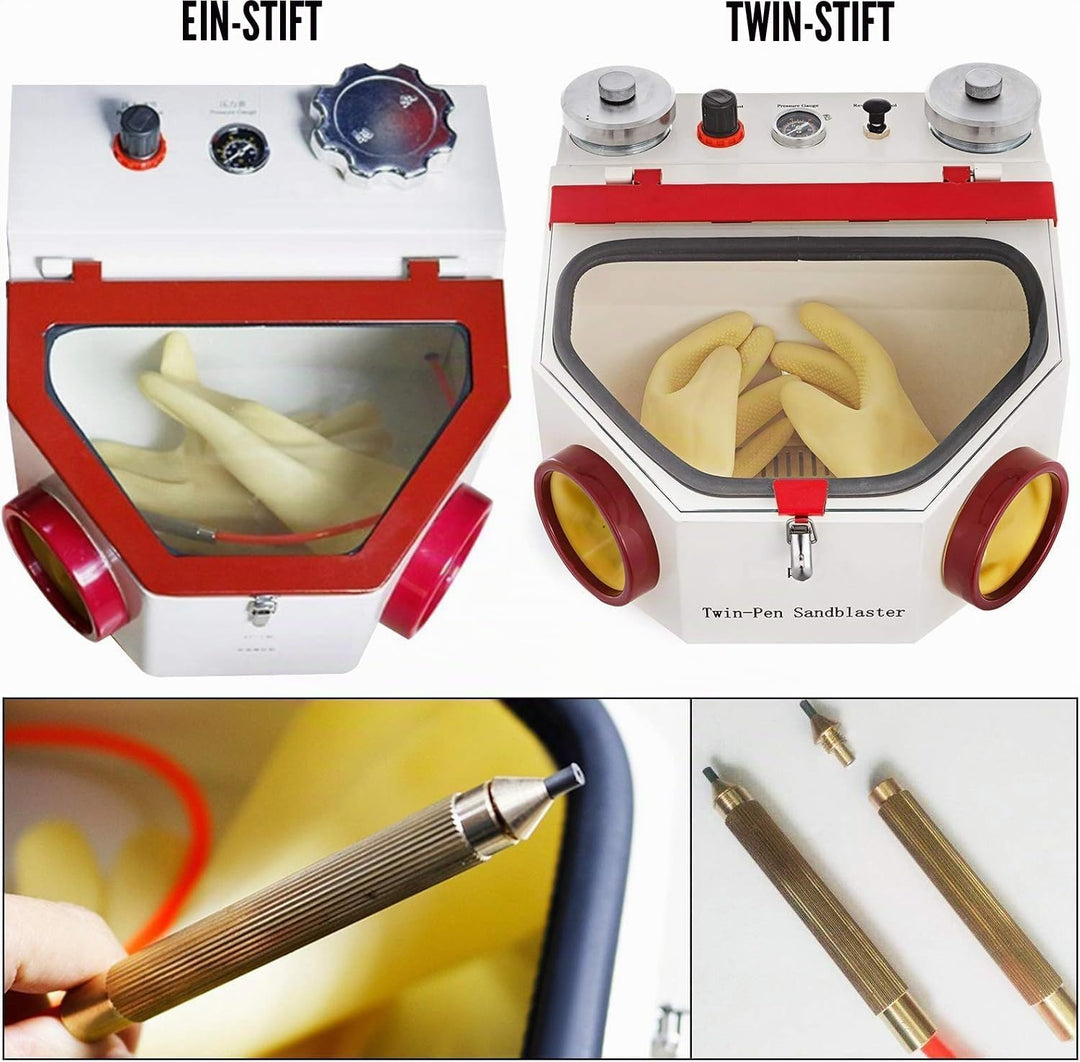 220V Sandstrahler, 50W Dental-Sandstrahlgeräte, Sandstrahlgeräte mit zwei Stiften und LED-Lichtleist