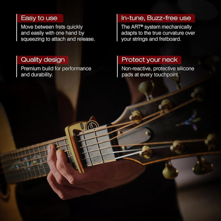G7TH Performance 3 Kapodaster für Akustikgitarre, keltisches Gold