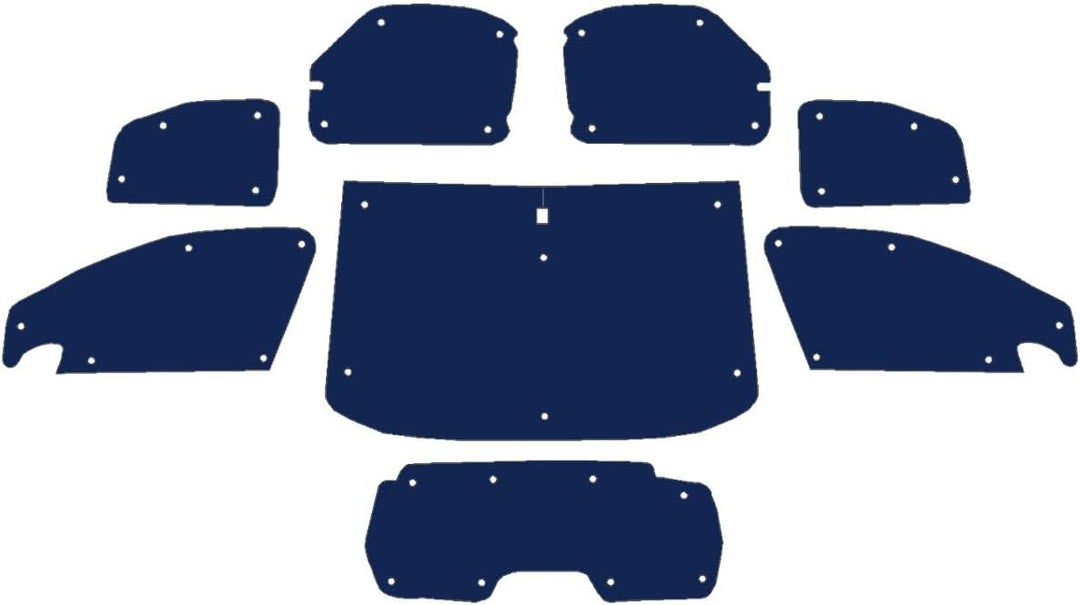 Fensterrollo-Set für Peugeot Partner Tepee (2008–2018), komplettes Set/Öffnung für Heckscheibe, wend
