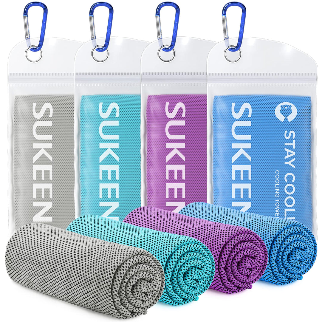 Sukeen Kühlendes Handtuch, Kühlhandtuch 100 x 30 cm, Ice Cooling Towel für Hals und Gesicht, Kühlend