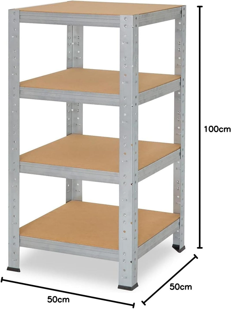 shelfplaza® 100x50x50cm Home Schwerlastregal verzinkt/Metallregal mit 4 Böden/Kellerregal Metall, Ga