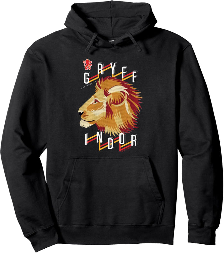 Harry Potter Gryffindor Textured Lion Headshot Pullover Hoodie