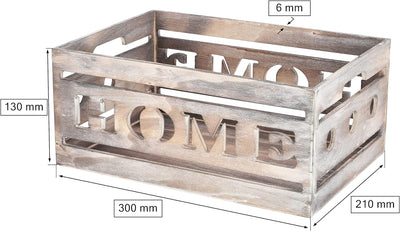 KOTARBAU® 3er Set Holzkiste mit dekorativen Aussparungen und Griff Perfekt für die Innenraumgestaltu