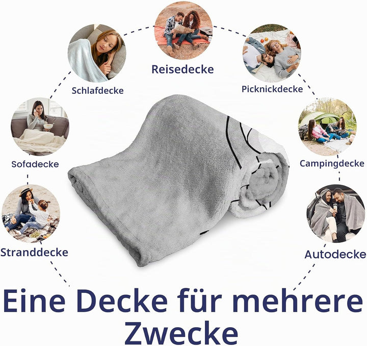 Tante Geschenk, Personalisierte Decke Geburtstagsgeschenk für Tante, Kuscheldecke Flauschige An Mein