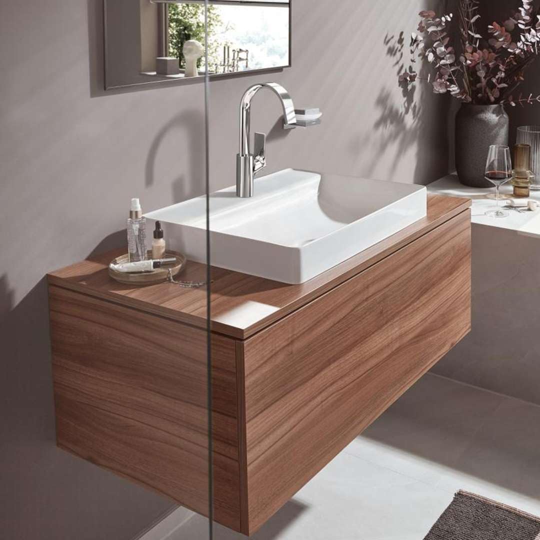 hansgrohe Waschtischarmatur Vivenis, Wasserhahn Bad mit Auslauf Höhe 210 mm, Badarmatur wassersparen