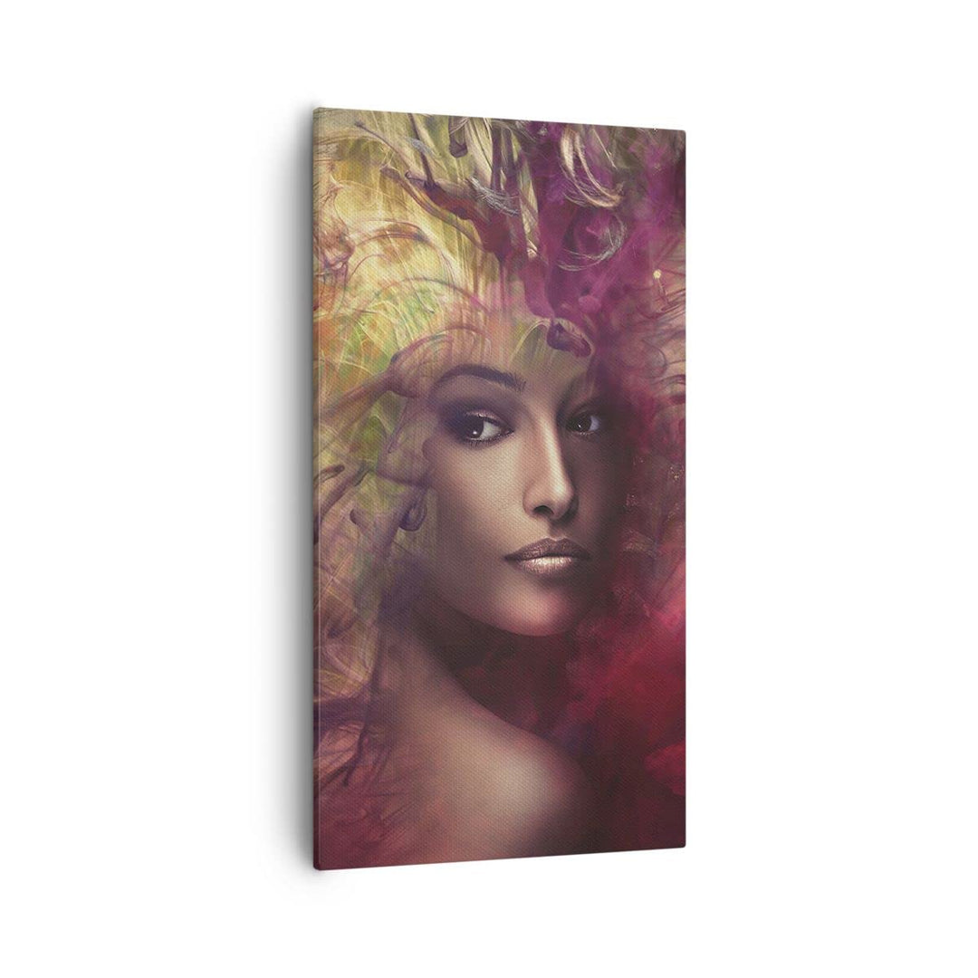 Bilder auf Leinwand 55x100cm Leinwandbild mit Rahmen frau gesicht Gross Wanddeko Bild Schlafzimmer K