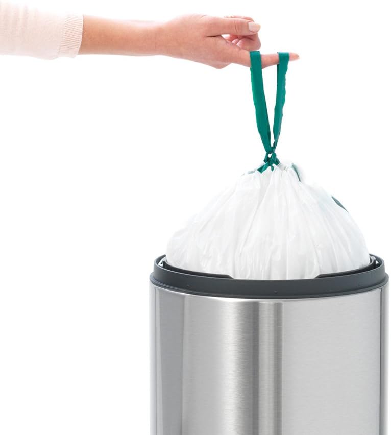 Brabantia Touch Bin New Mit Herausnehmbaren Kunststoffeinsatz, Matt Black/Matt Steel, 30 L