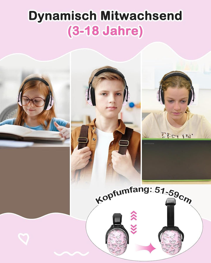 ZOHAN 030 Gehörschutz Kinder, Lärmschutz Kopfhörer Kinder mit Autismus, Passiver Kapselgehörschutz f
