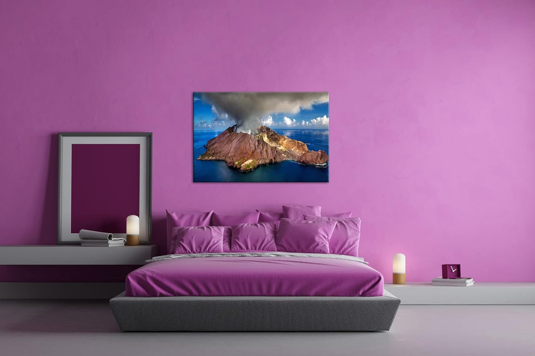 deyoli aktive Vulkanlandschaft Neuseelands Format: 80x60 als Leinwandbild, Motiv fertig gerahmt auf