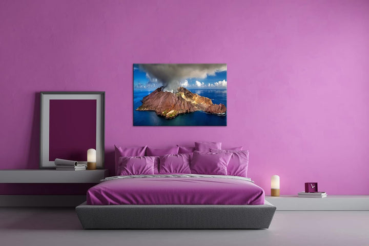 deyoli aktive Vulkanlandschaft Neuseelands Format: 80x60 als Leinwandbild, Motiv fertig gerahmt auf