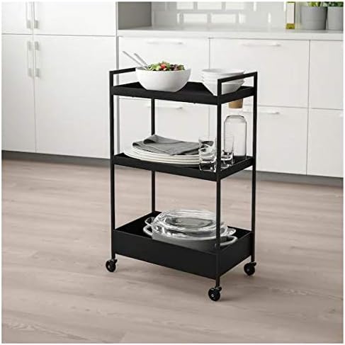 IKEA NISSAFORS Servierwagen in schwarz; (50.5x30x83cm)
