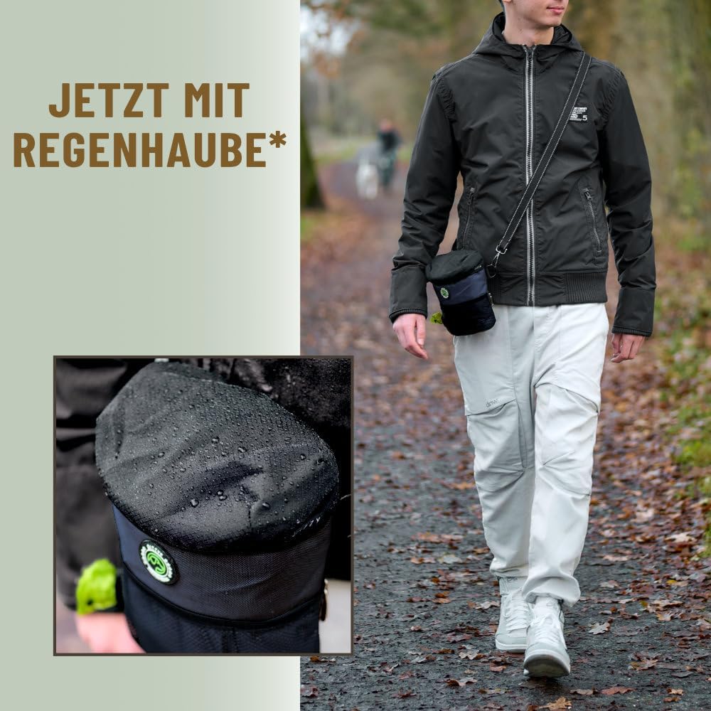 GIZZY® DAS ORIGINAL | Leckerlitasche für Hunde + REGENHAUBE | Leckerlibeutel für Hunde mit praktisch