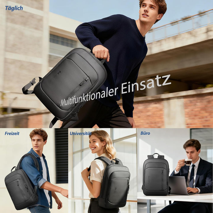 Business Rucksack Herren 15,6 Zoll, Laptop Rucksack mit USB Ladeanschluss & Laptopfach, Wasserdicht,