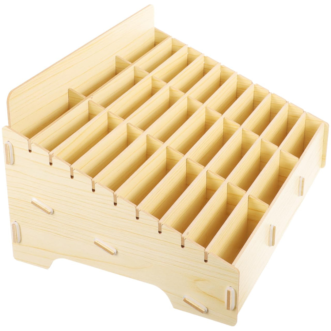 Operitacx Holz Handy Aufbewahrungsbox Mit 30 Fächern Mobile Phone Storage Box Für Klassenzimmer Und