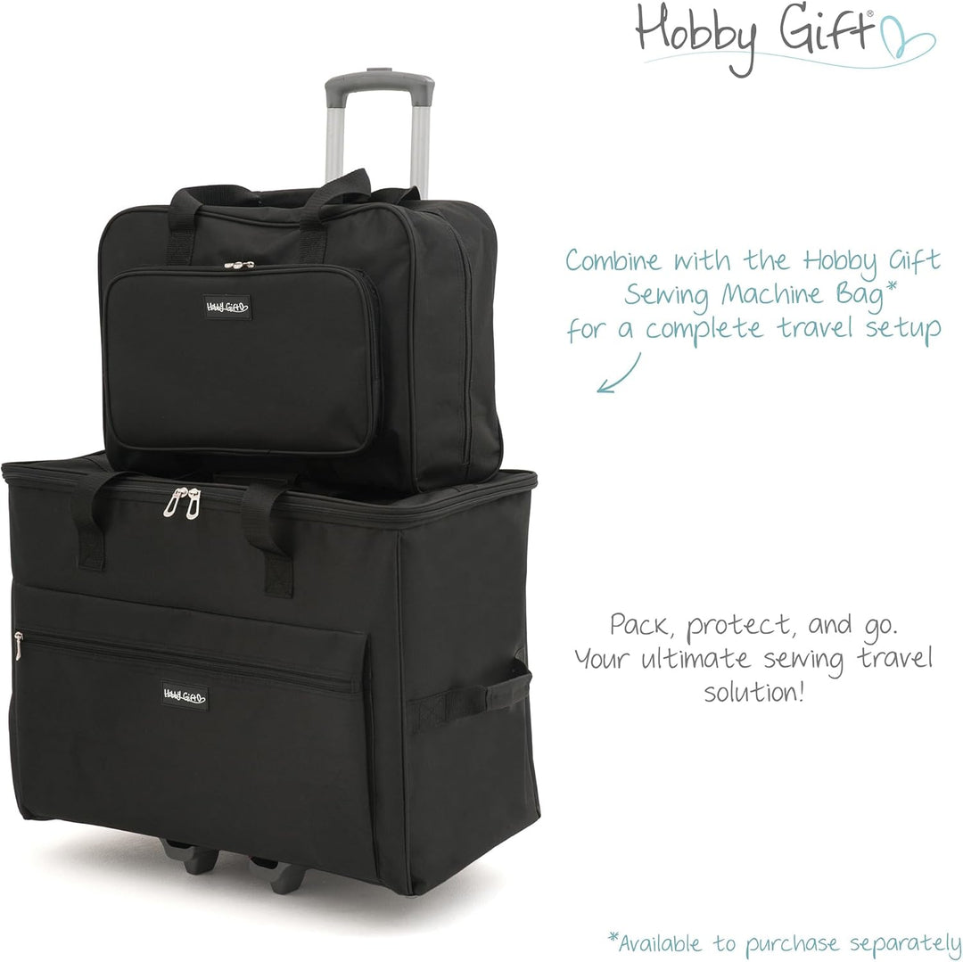 Hobby Gift MRSTLBLK Nähmaschinen-Aufbewahrungs-Trolley-Tasche, Stoff, Schwarz, 35 x 61 x 45cm 35 x 6