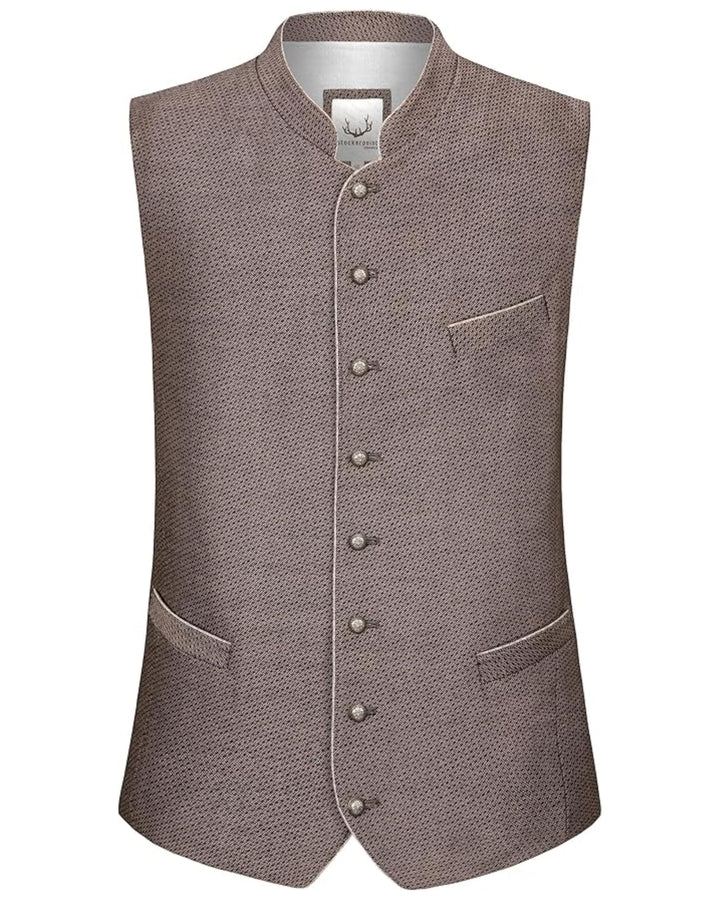 Stockerpoint Herren Loris Trachtenweste 46 braun, 46 braun