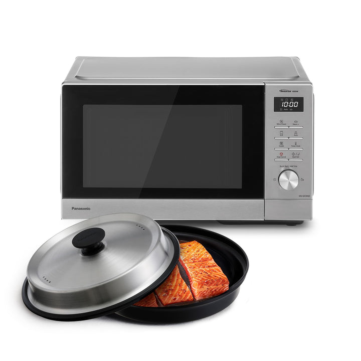 Panasonic NN-GD39QSEPG Grill-Mikrowelle mit Steam+ Topf, 29 l, 1000 W, automatisches Auftauen, Kombi