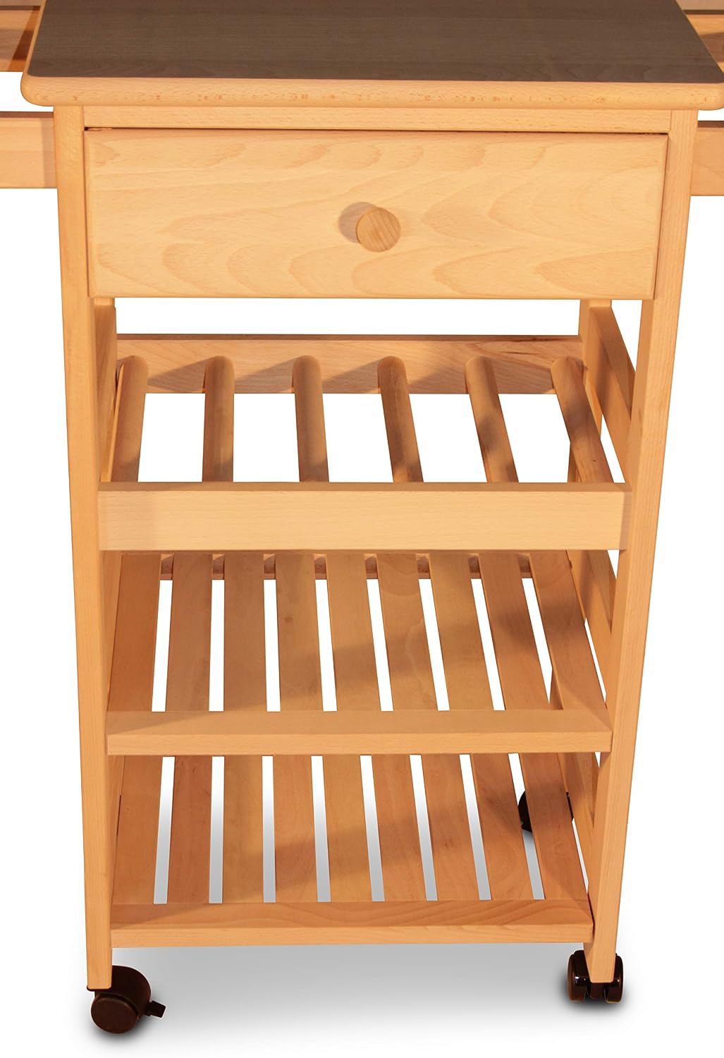 Küchen-Arbeits-Servierwagen aus Buche B44/66 x T38 x H83 cm