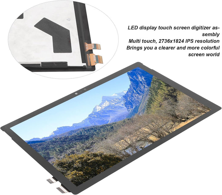 Garsent 12,3-Zoll-Bildschirmersatz für Microsoft Surface Pro 7 1866 LP123WQ2, 2736 X 1824 IPS-LCD-Di