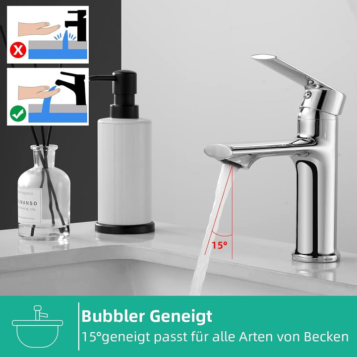 Cobbe Wasserhahn bad für Badezimmer,Waschtischarmatur, Wassersparen Waschtischarmaturen für kaltes u