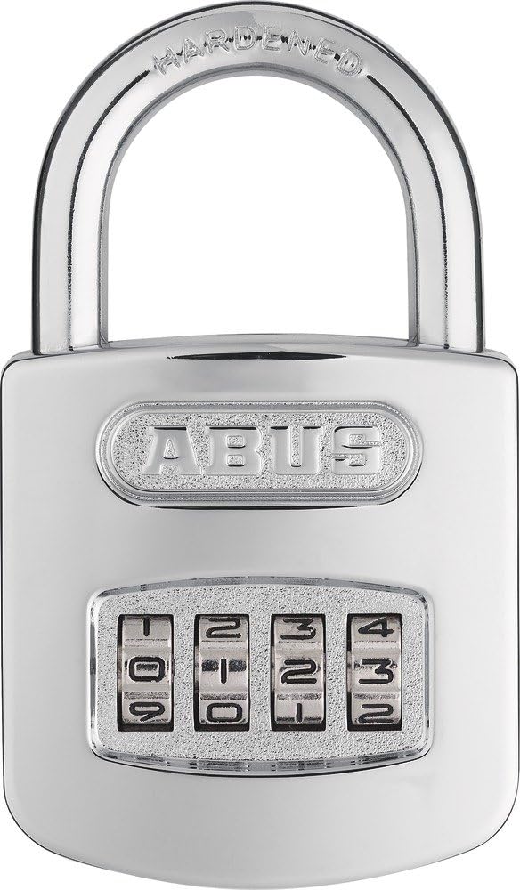 ABUS Zahlenschloss 160/50HB50 - Vorhängeschloss mit hohem Bügel und individuell einstellbarem Zahlen