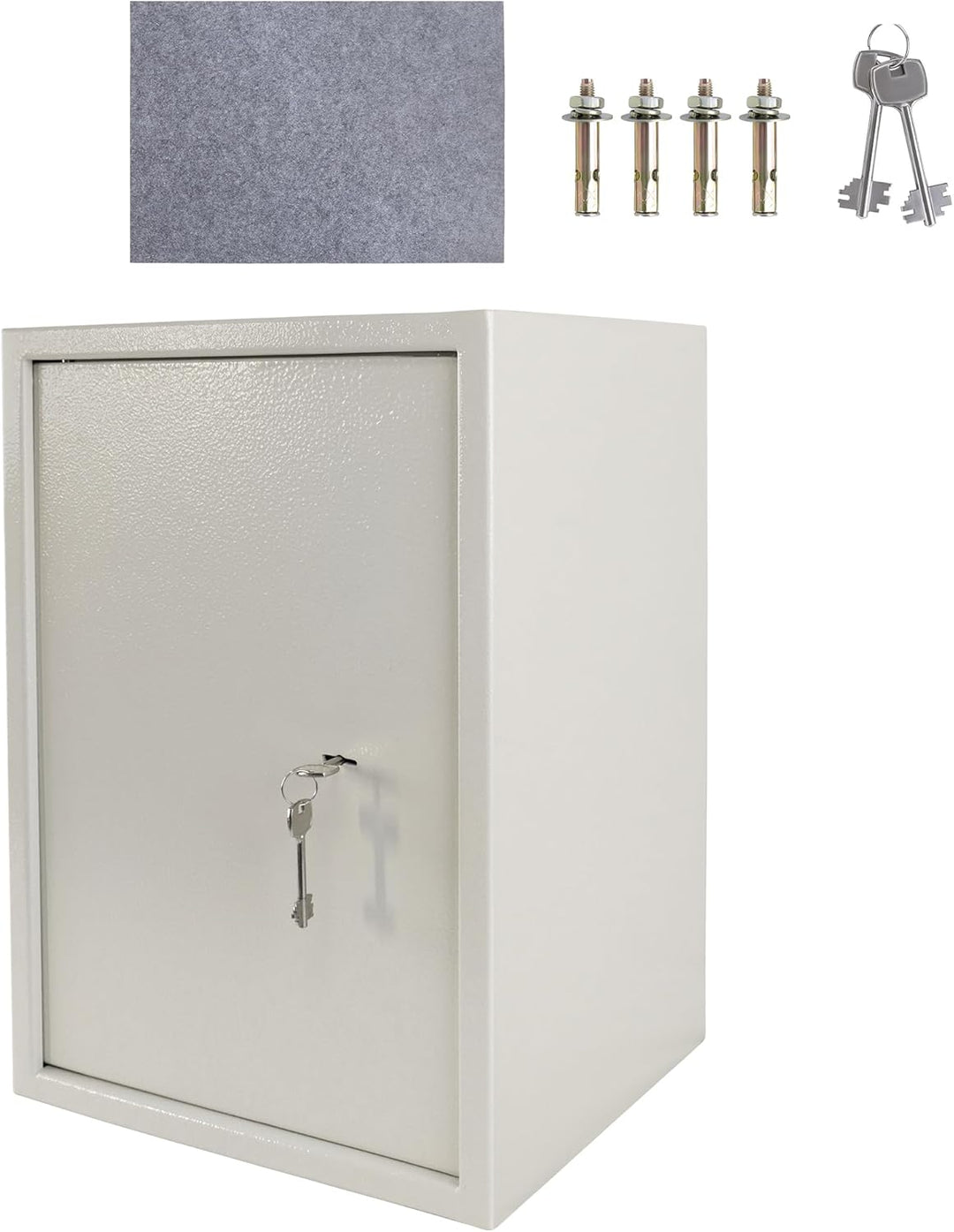 XMTECH Tresor Safe Möbeltresor mit Doppelbartschloss 2 Schlüssel, Safe Geldschrank Boden-Wandtresor