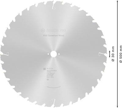 Bosch Accessories Bosch Professional 1x Kreissägeblatt Construct Wood (für Holz, Sägeblatt Ø 500 x 3