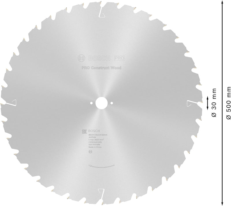 Bosch Accessories Bosch Professional 1x Kreissägeblatt Construct Wood (für Holz, Sägeblatt Ø 500 x 3