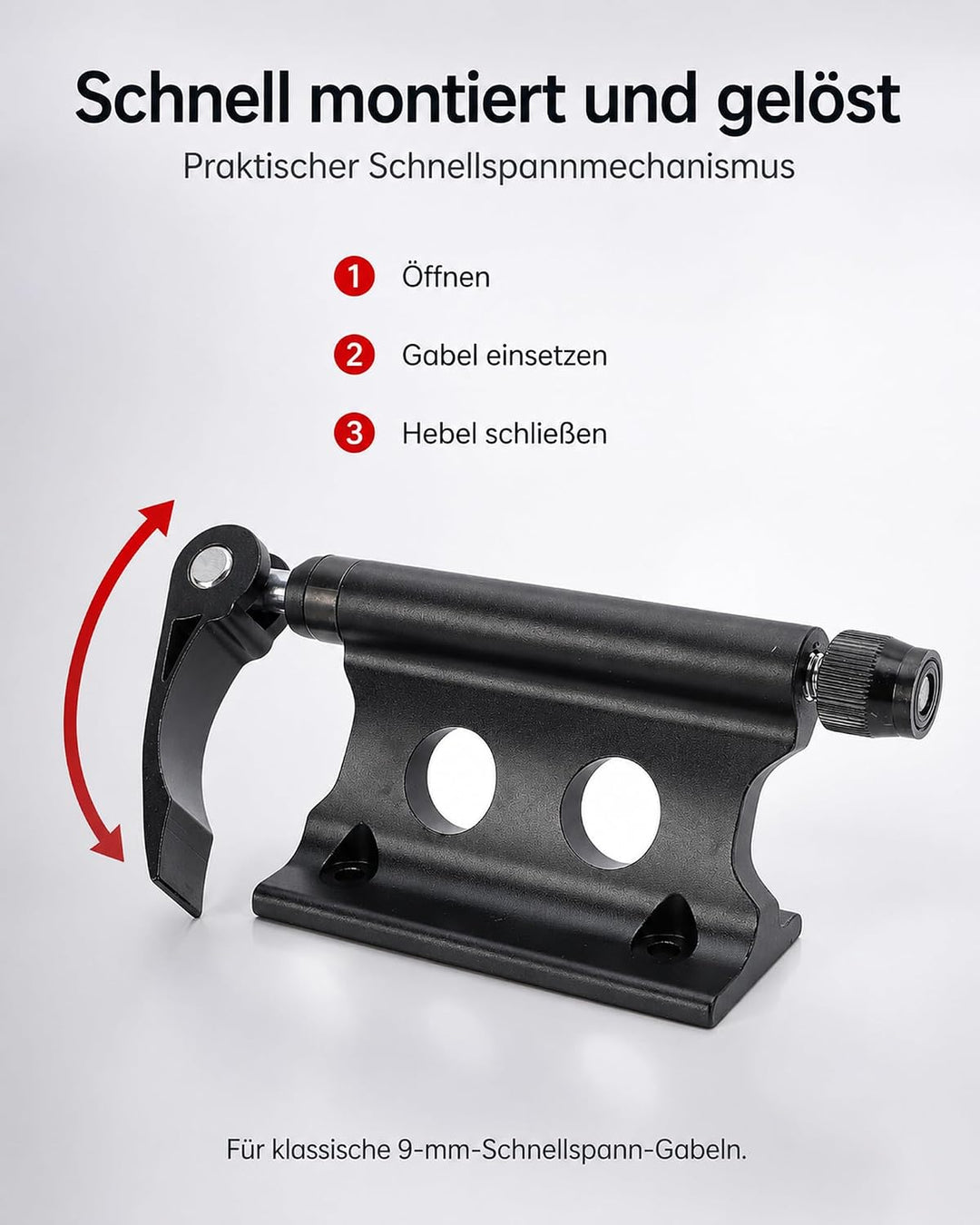 2 Stück Fahrrad Gabelhalterung Schnellspanner Fahrradhalterung Auto für Sicheren Fahrradtransport au