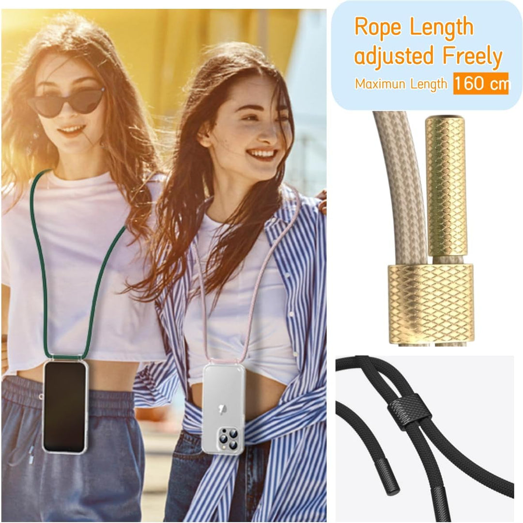 Vaykwo Handykette für Apple iPhone 12 Hülle mit Band und iPhone 12 Pro Hülle mit Band - Necklace Han