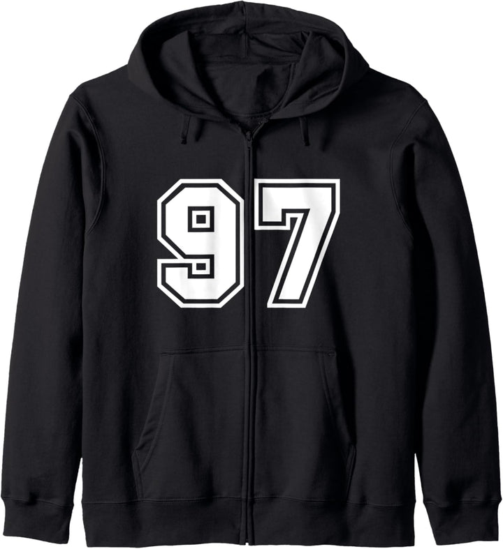 Team Jersey Nummer #97 Sportgeschenk Kapuzenjacke