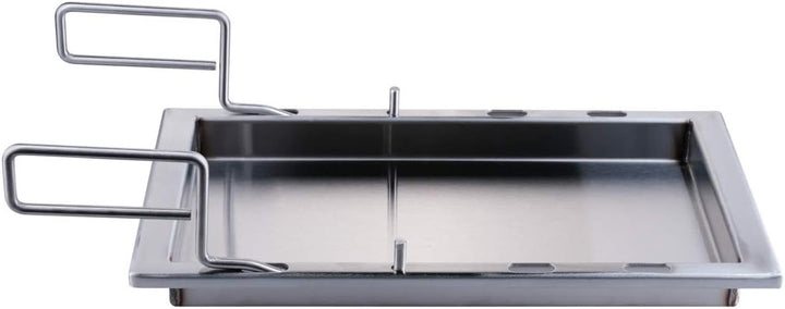 SANTOS einsetzbare Grillpfanne/Einsatzpfanne - Edelstahl Plancha - 27x36,5x4cm - Broil King Monarch
